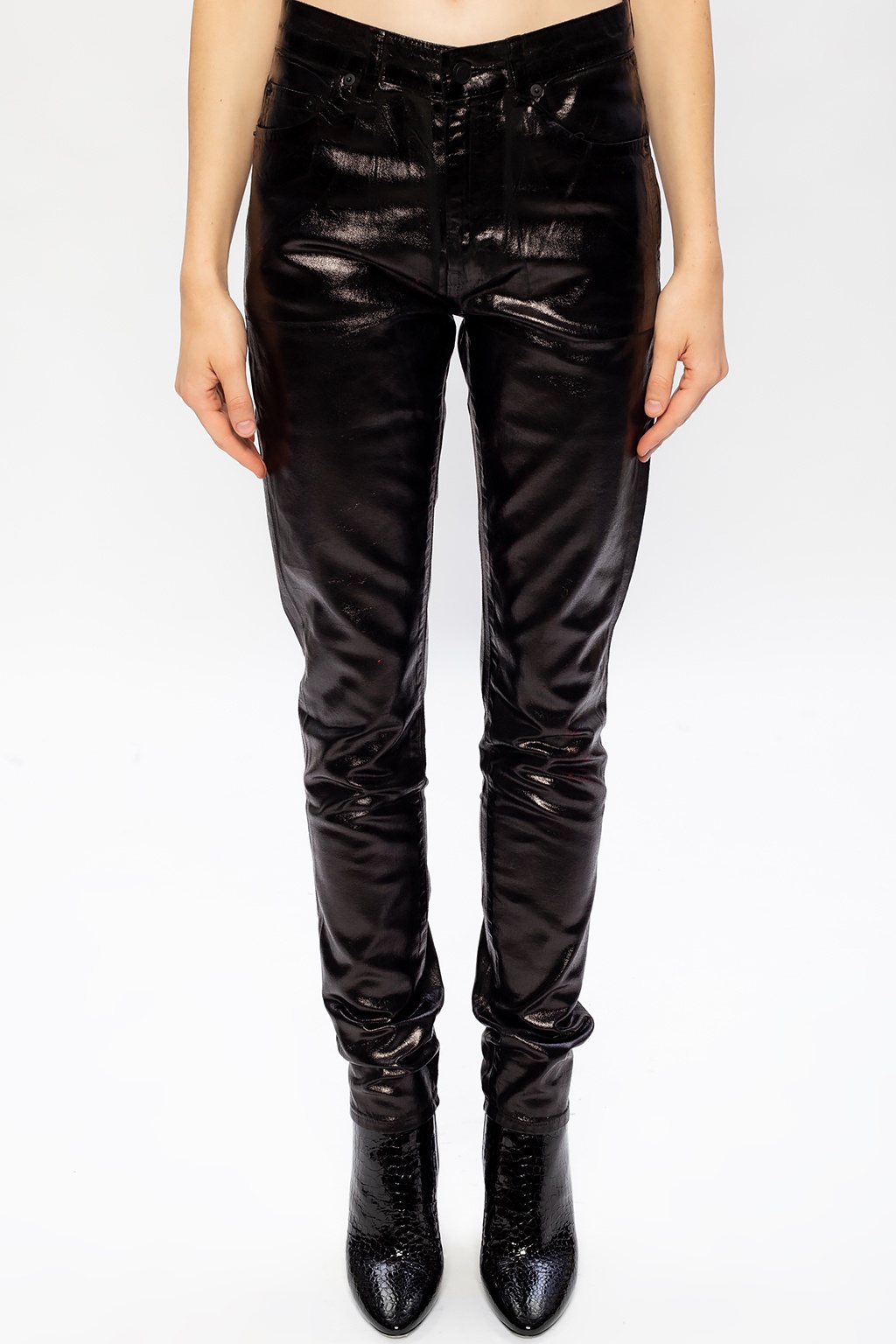 Saint laurent outlet waxed jeans